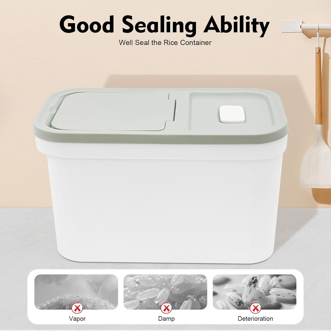 10kg Mehl Vorratsbehälter für Lebensmittel, Reisbehälter Behälter Insektensicher zur Aufbewahrung vo