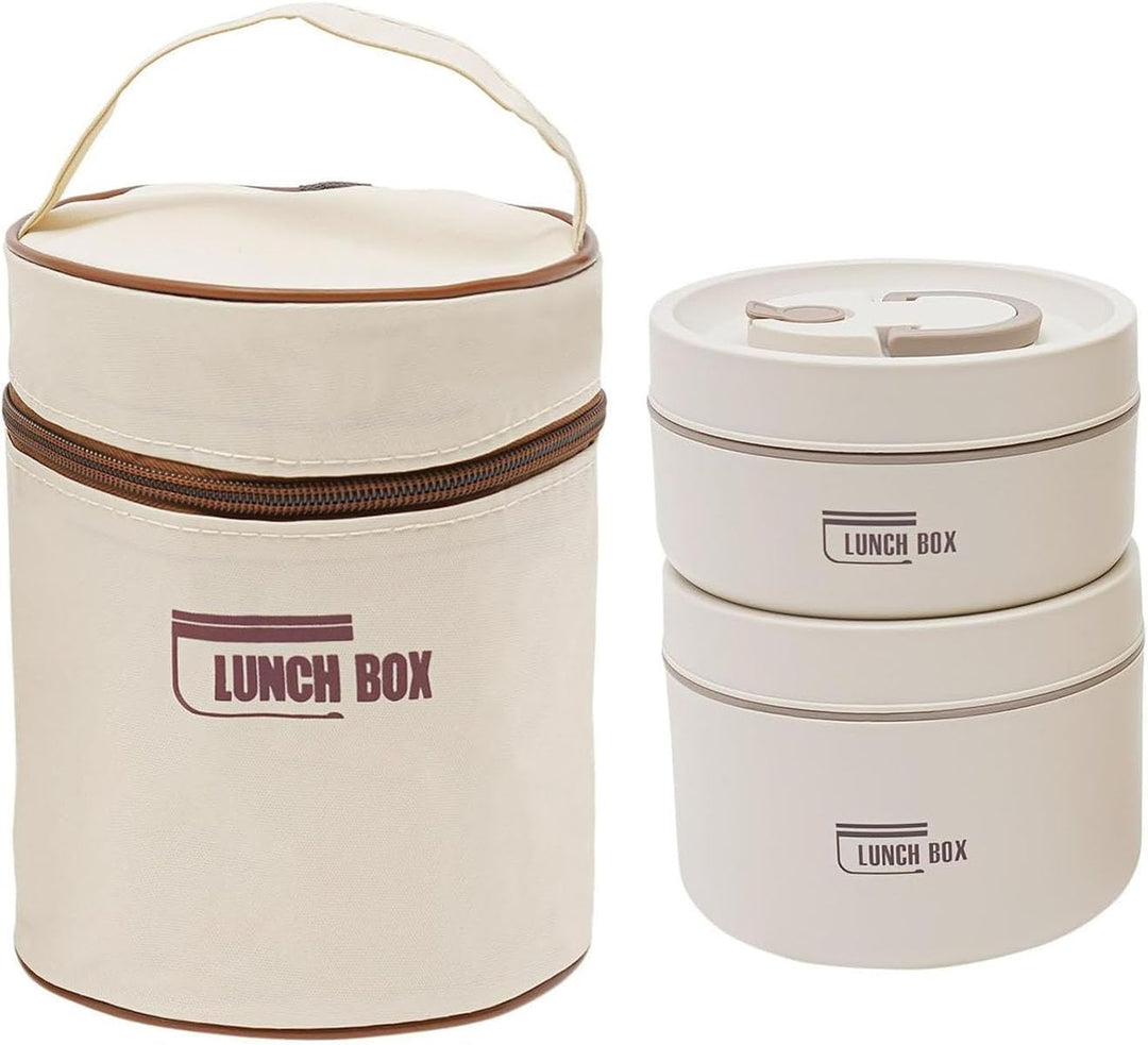 2 Stück Thermo Lunchbox Edelstahl Mit Tasche,Thermobehälter Für Essen,Auslaufsicher Essen Warmhalten