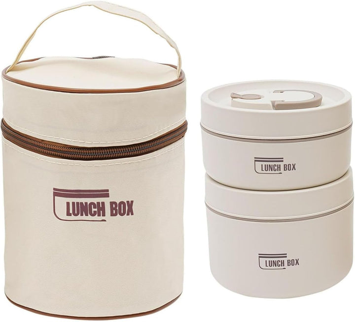 2 Stück Thermo Lunchbox Edelstahl Mit Tasche,Thermobehälter Für Essen,Auslaufsicher Essen Warmhalten