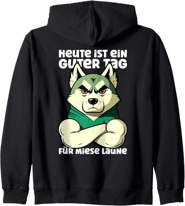 Mürrischer Huskyhund - Guter Tag für schlechte Laune Kapuzenjacke
