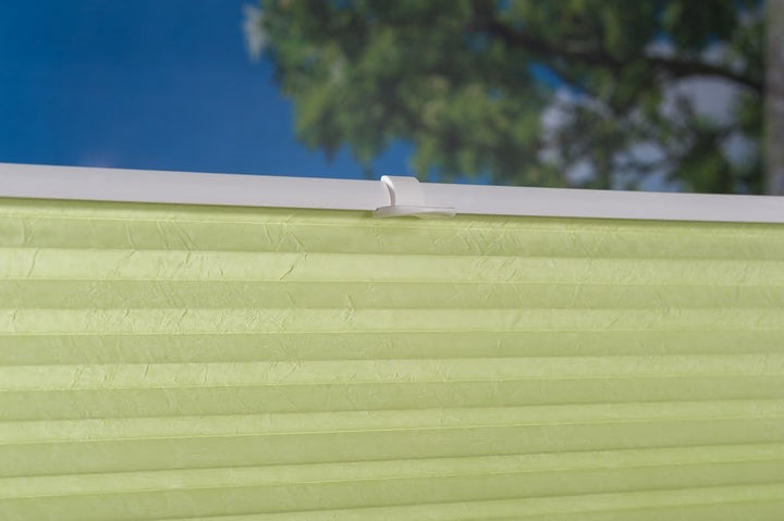 K-home Klemmfix-Plissee Grün 105 x 130 cm (B x L) Lichtschutz +++ Moderne Crushed Optik +++ 105 x 13