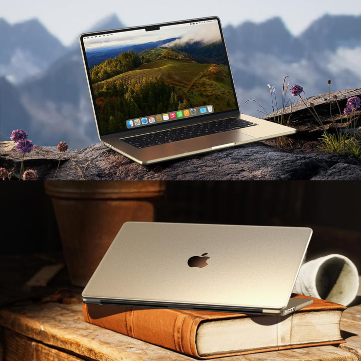 Soonjet Hülle Kompatibel für MacBook Air 15 Zoll Hülle M3 M2 2024-2023, A3114 A2941 Farbe Passend Ul