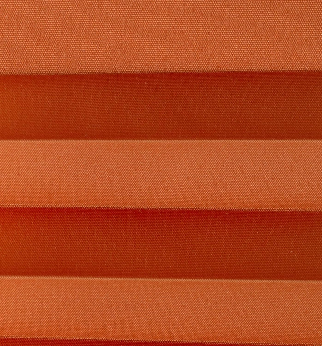 Domdeco Plissee 95x120cm Orange mit weiss lackierten Alu-Profilen, KlemmFix-Halterung zur Montage oh