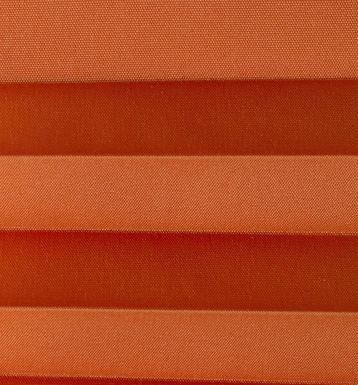 Domdeco Plissee 95x120cm Orange mit weiss lackierten Alu-Profilen, KlemmFix-Halterung zur Montage oh