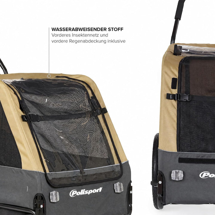 Polisport Hundeanhänger &amp; 2-in-1-Kinderwagen Grösse M &amp; XL, M