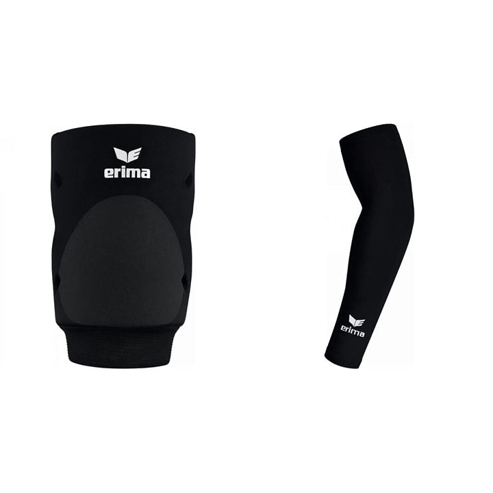 Erima Knieschoner Volleyball Schwarz S Bundle mit Armsleeve Schwarz S, Schwarz S Bundle mit Armsleev