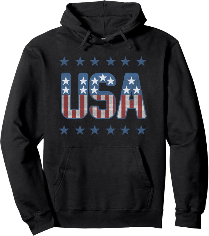 Trendy USA Athletics Pullover Hoodie