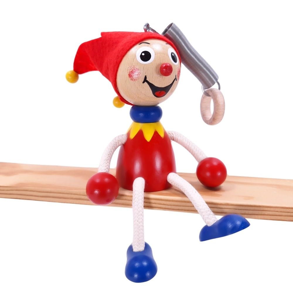 Schwingfigur Kasper Narr – Handgefertigte Dekoration aus Holz
