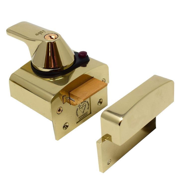Yale B-BS1-BLX-PB-60 – BS1 British Standard Nachtriegel – 60 mm – Messing-Finish – hohe Sicherheit v