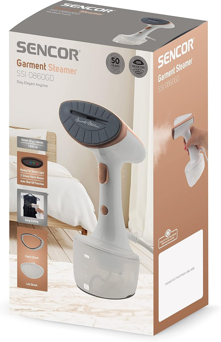 Sencor Dampfglätter, Tragbares Bügeleisen Kraftvoll und Schnell mit 1600W, 320ml mit Automatischer A