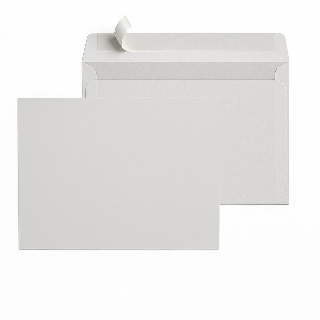 400 Stück Briefumschläge DIN B6 Weiss, 100g/m² Qualität, Haftklebung, 125x176 mm, Briefhüllen Ideal