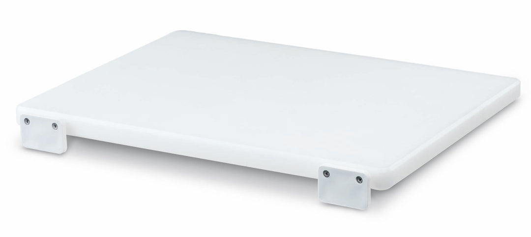 AUSONIA - 66406 FLEISCHER-SCHNEIDEBRETT AUS POLYETHYLEN 50 X 30 X 2, WEISS, KANN AN WAND/MÖBEL BEFES