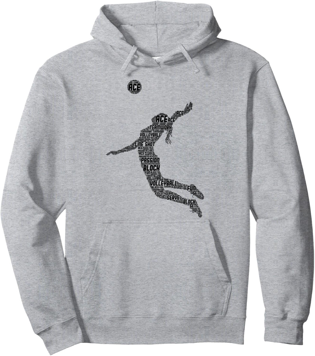 Volleyball Mädchen Volleyballerin Frauen Damen Pullover Hoodie