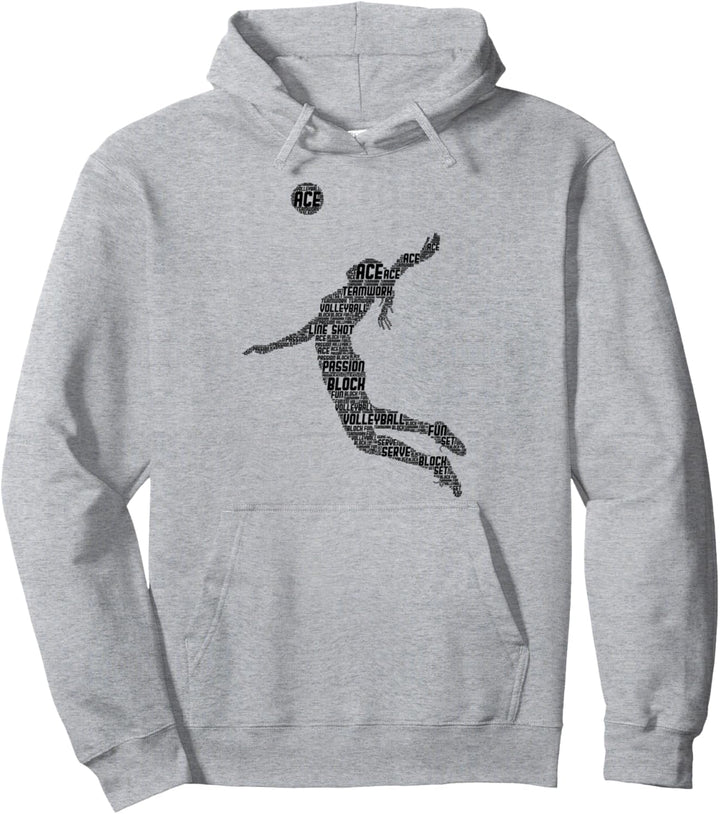 Volleyball Mädchen Volleyballerin Frauen Damen Pullover Hoodie