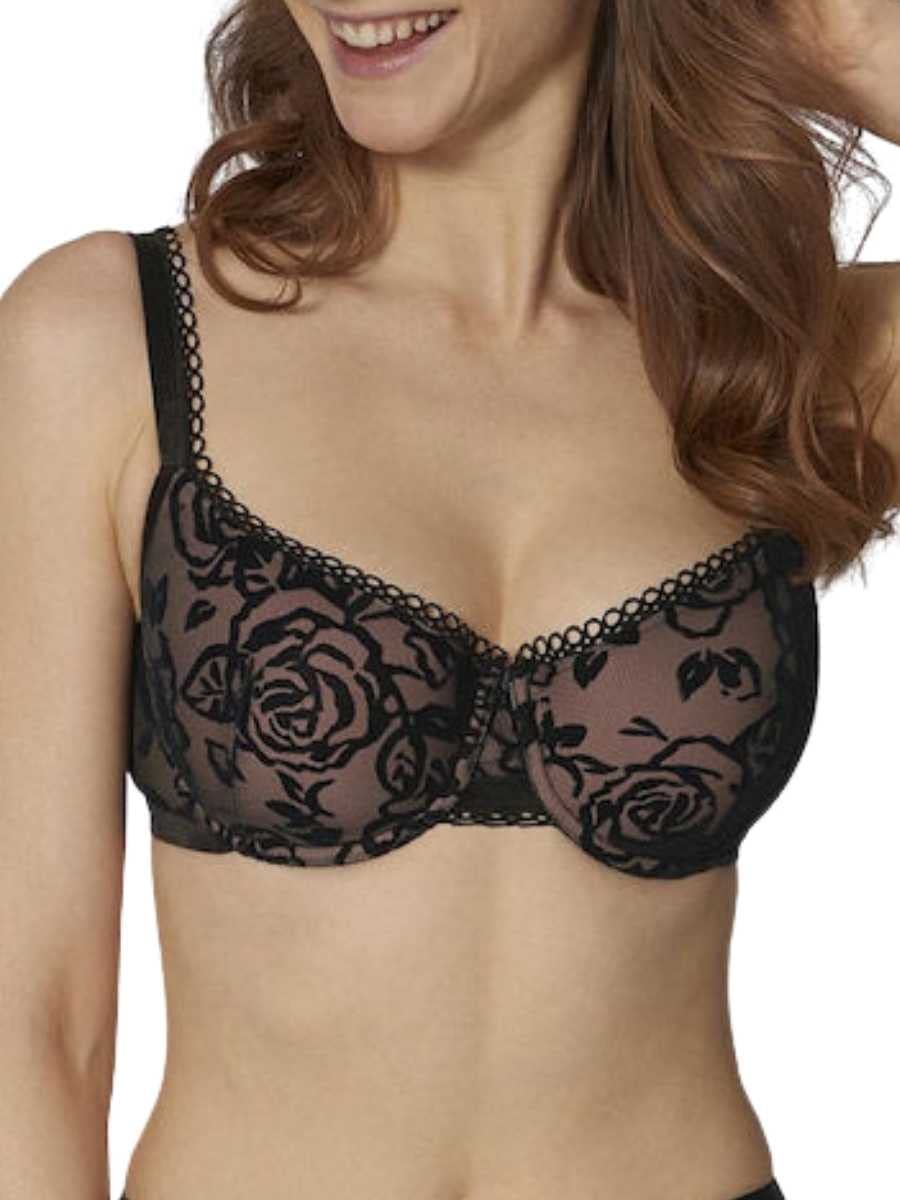 Triumph Damen Velvet Rose Spotlight WHP Geformter BH, BLACK, 85D