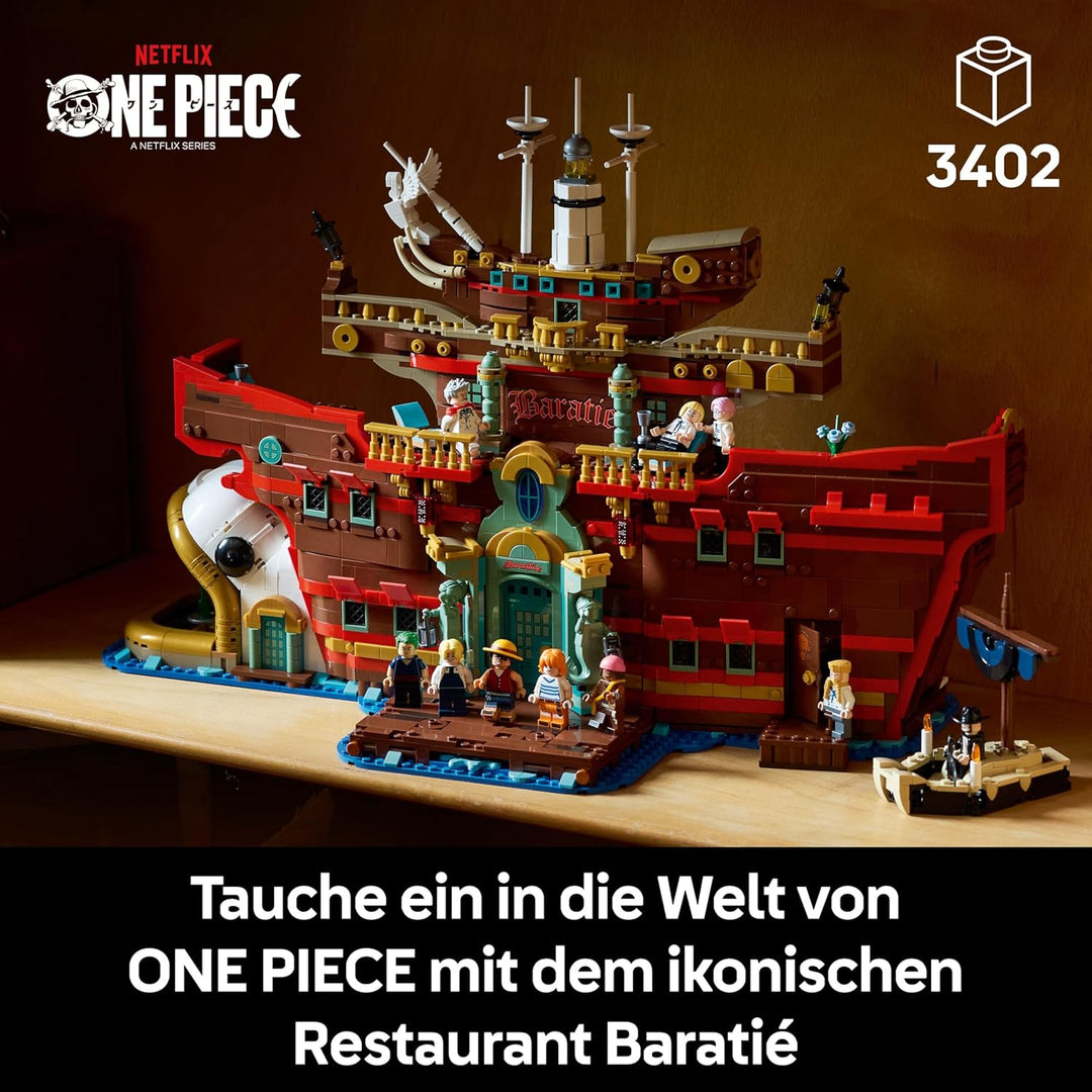 LEGO ONE Piece - Das Baratie schwimmende Restaurant - Spielzeug für Erwachsene mit detailliertem Inn
