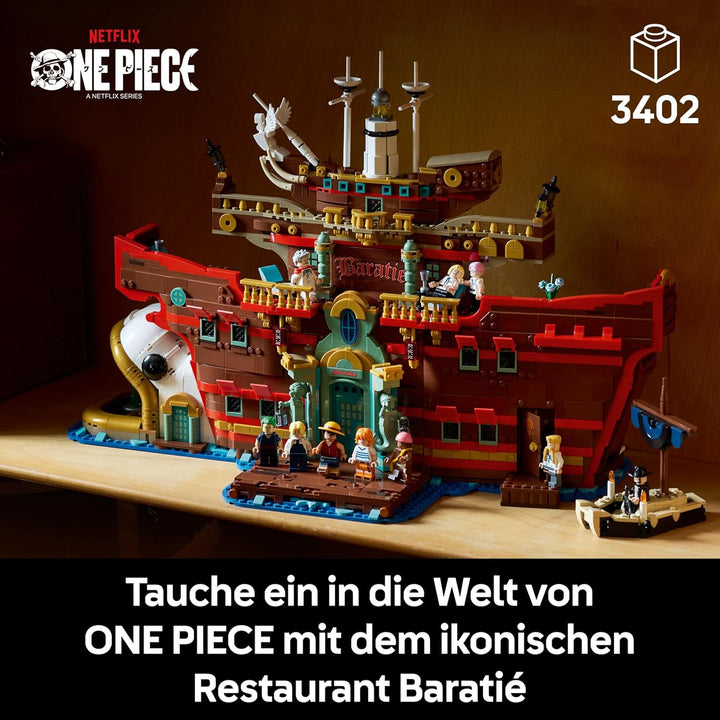 LEGO ONE Piece - Das Baratie schwimmende Restaurant - Spielzeug für Erwachsene mit detailliertem Inn