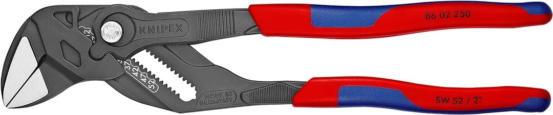 KNIPEX Zangenschlüssel, Multi-Schraubenschlüssel, Chrom-Vanadium, atramentiert, mit 2K-Griffen, 250