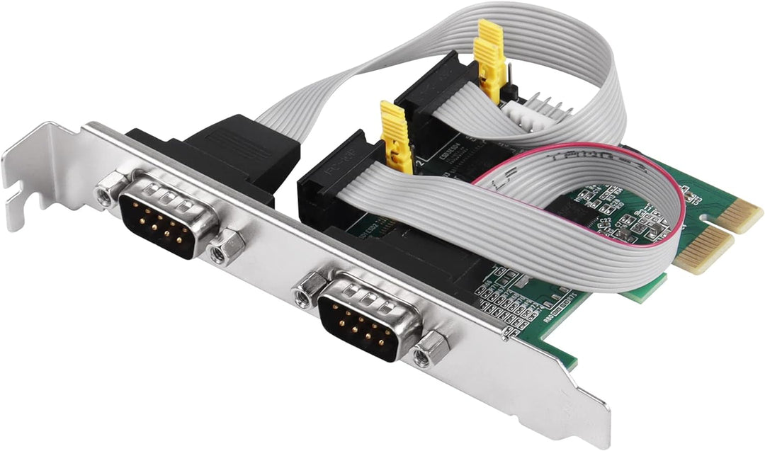 CERRXIAN 2 Port PCI Express RS232 Serielle Adapterkarte, DB9 Dual Channel PCIe X1 AX99100 Erweiterun