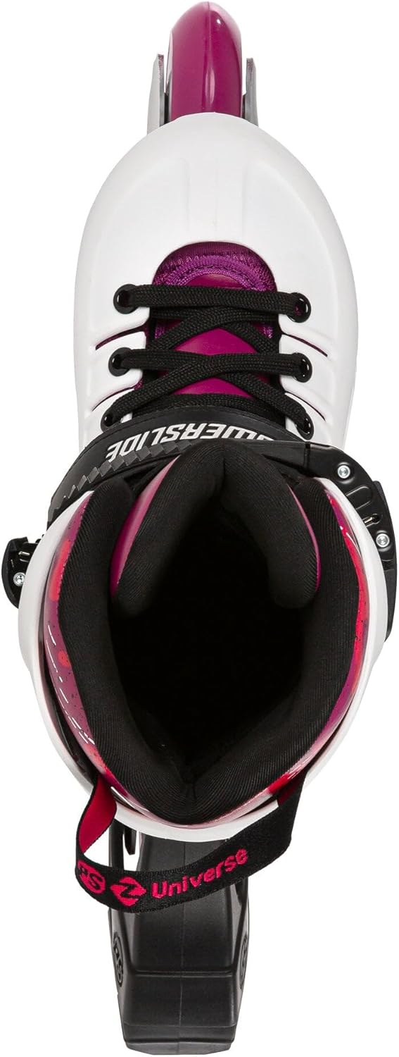 Powerslide Inline Skates Universe 4W Pink, grössenverstellbar, Pink für Kinder, ABEC 7 Kugellager, A