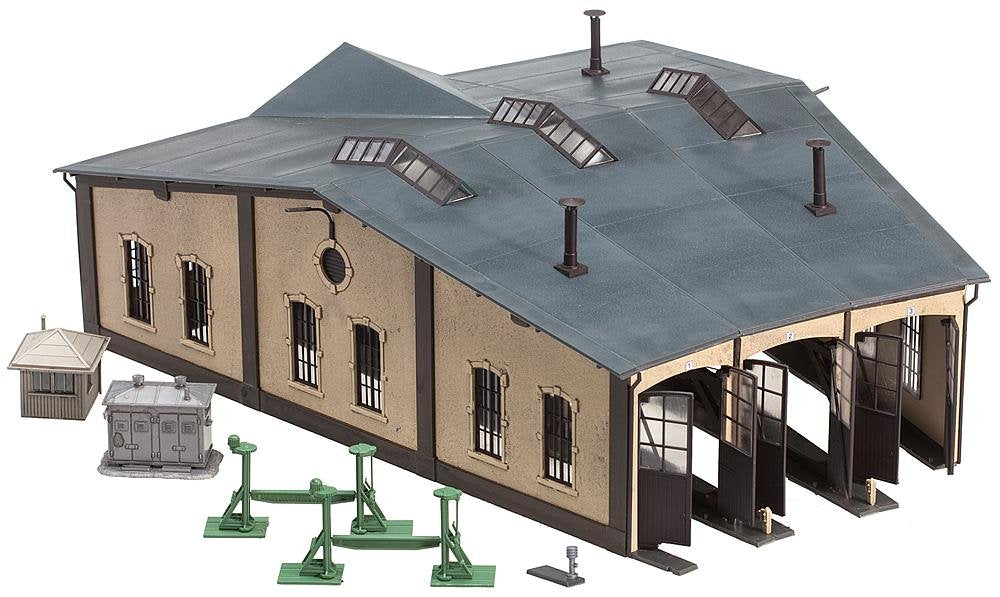 Faller 120277 - Ringlokschuppen mit Antriebsteilen, 27.6 x 9.4 x 38.9 cm