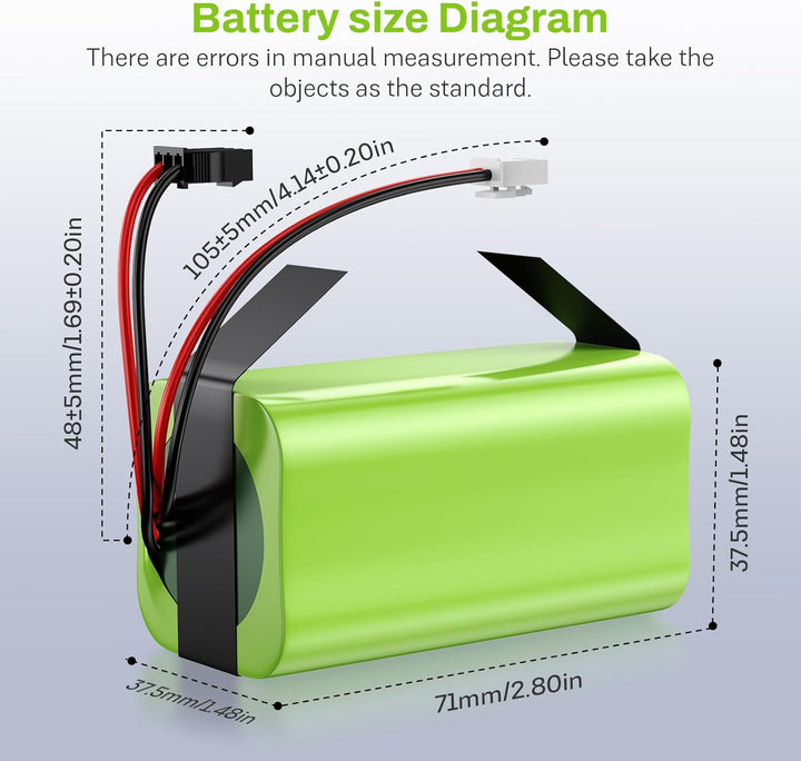 ASUNCELL 5000mAh 14,4V Ersatzakku für Eufy RoboVac G10 G20 G30 G35 G40 Hybrid, RVBAT700/RVBAT850 Akk