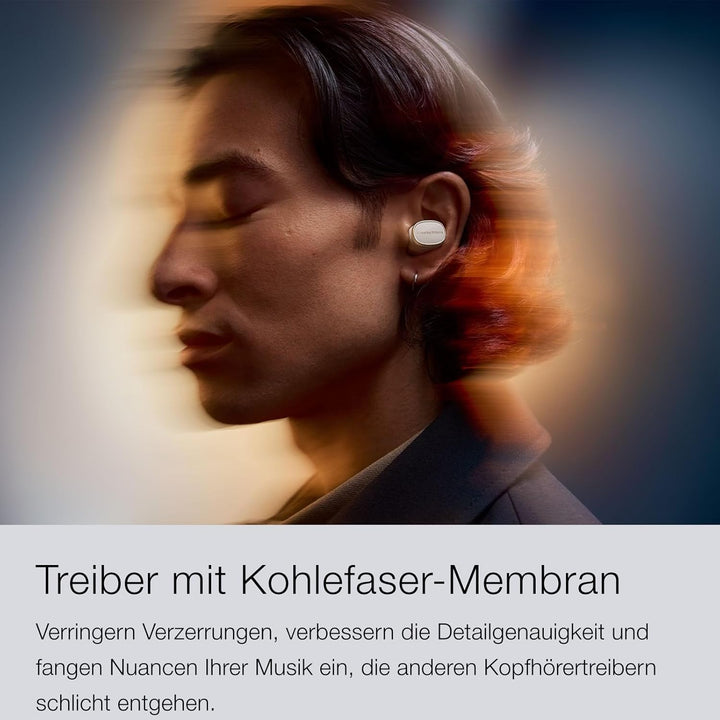 Bowers & Wilkins Pi8 kabellose True Wireless Kopfhörer mit Aktiver Geräuschunterdrückung, Bluetooth,