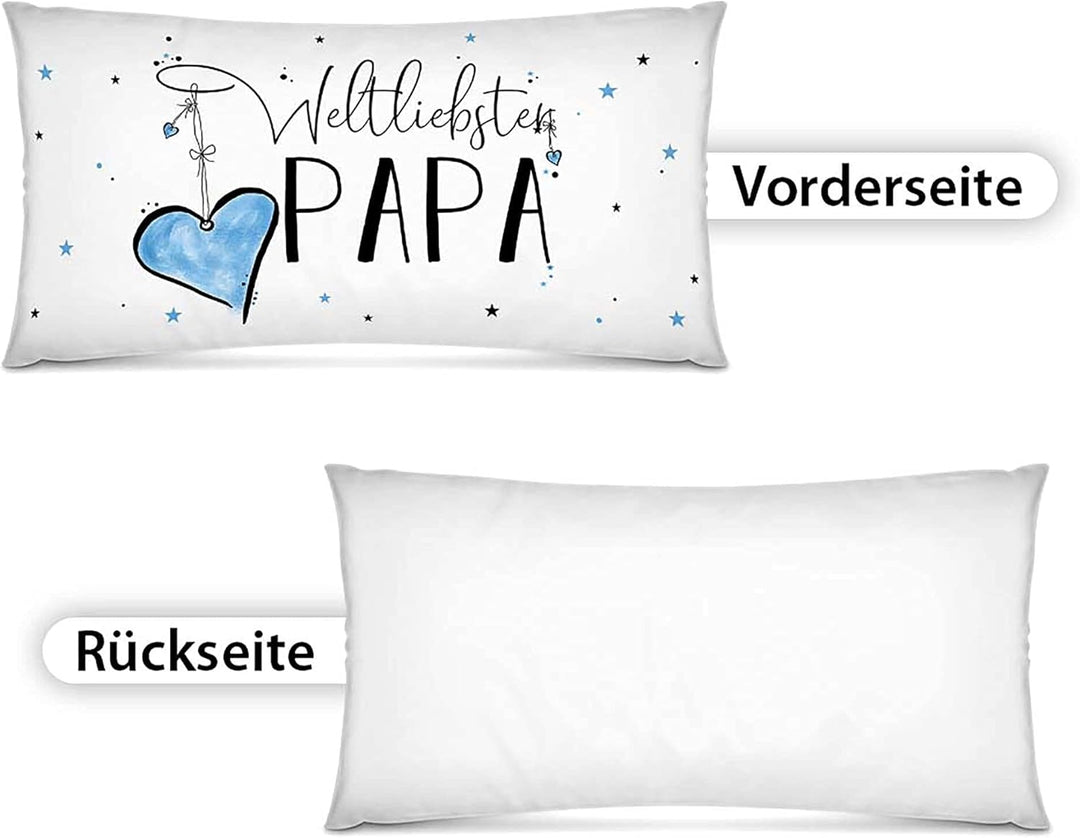 Print Royal XXL-Deko-Kissen mit Füllung - Weltliebster Papa - Geschenk für den besten Papa, Vatertag