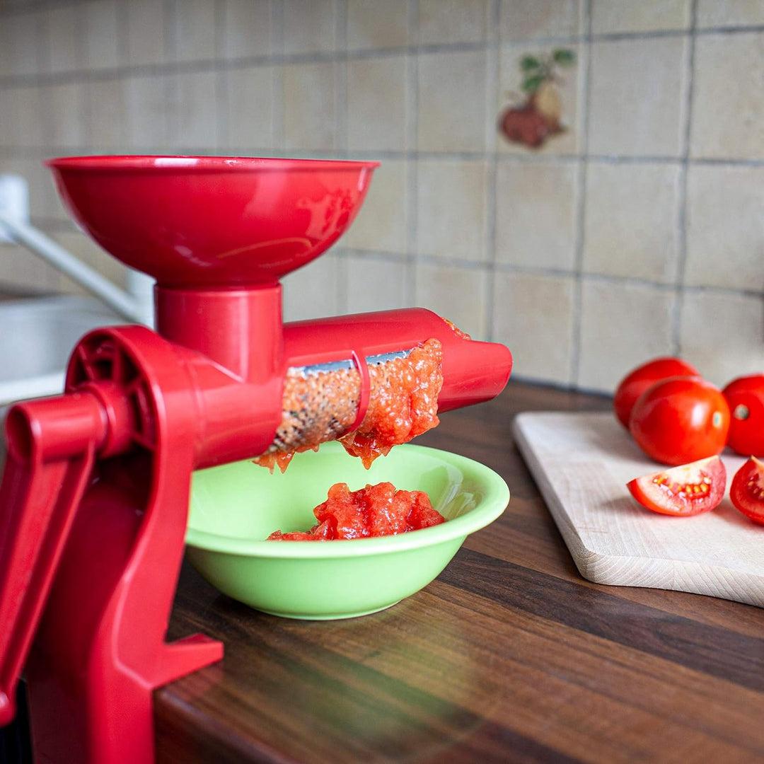 Browin 320301 Manuelle Passiermaschine, Speisensieb und Sossenmaschine für Tomaten, frisches Obst un