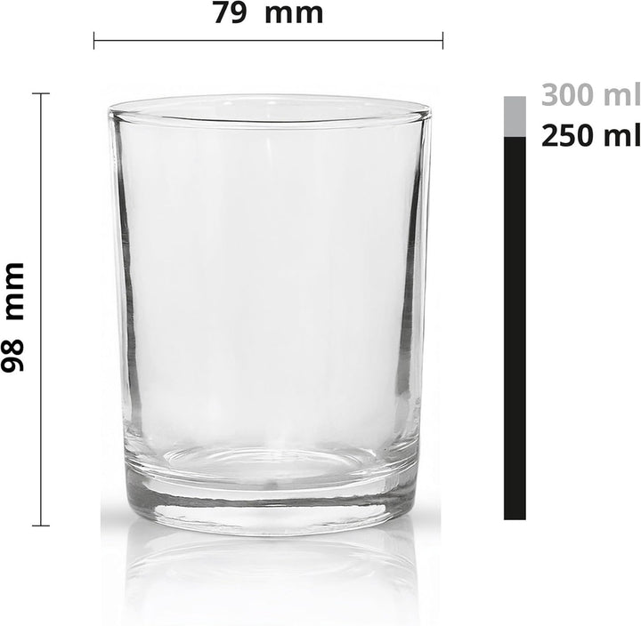 Glasmark KROSNO 1992 Kerzengläser Set 6 Stück Kerzen Gläser zum Kerzenmachen Transparent Leer DIY 30