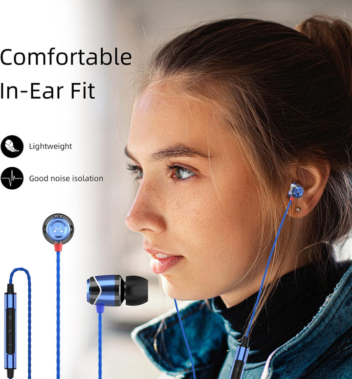 SoundMAGIC E10C Kabelgebundene Kopfhörer mit Mikrofon, HiFi-Stereo-Ohrhörer, geräuschisolierende In-