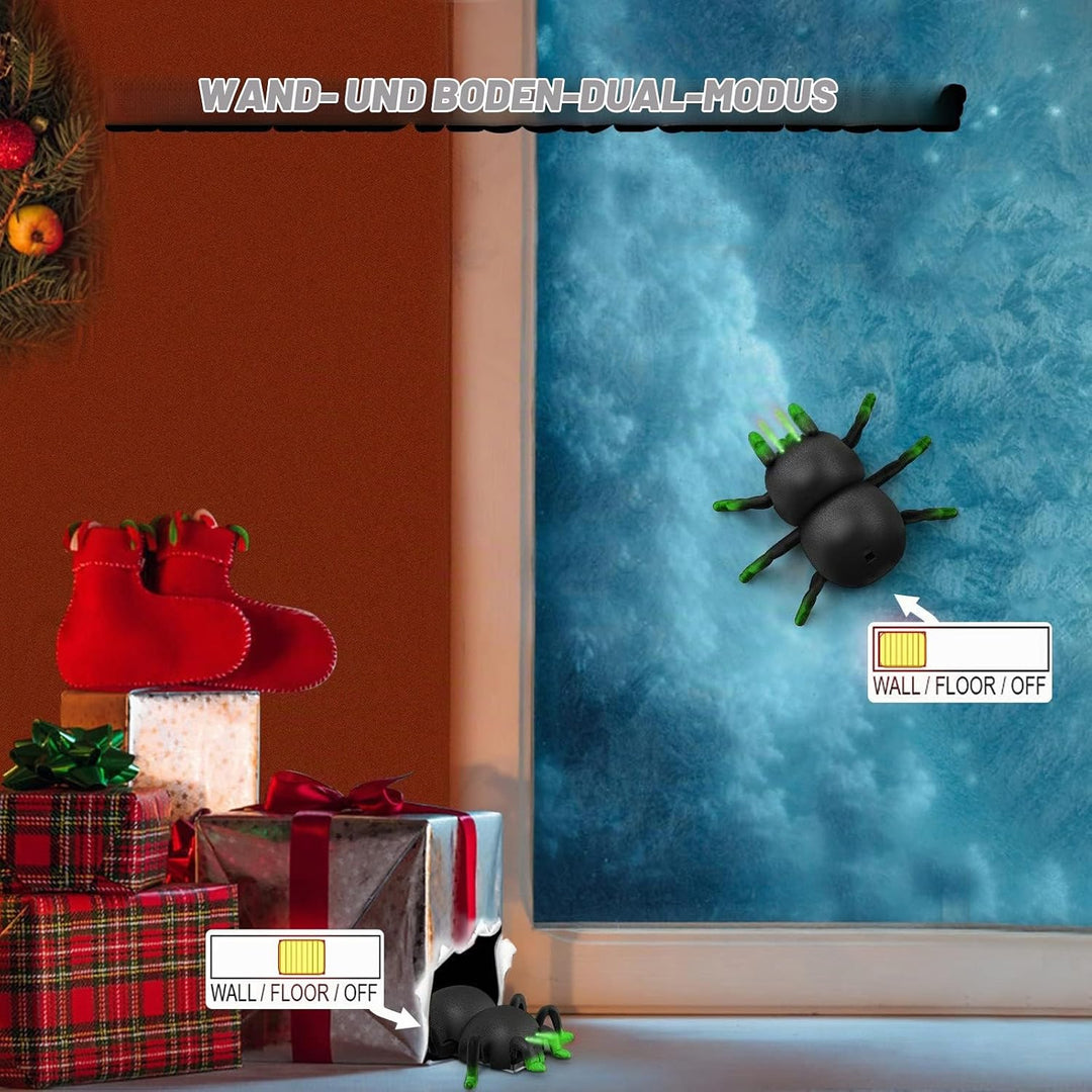 OBEST Ferngesteuerte Spinne Spielzeug mit Wandkletterfunktion, Wand und Boden Dual-Mode Halloween Sp