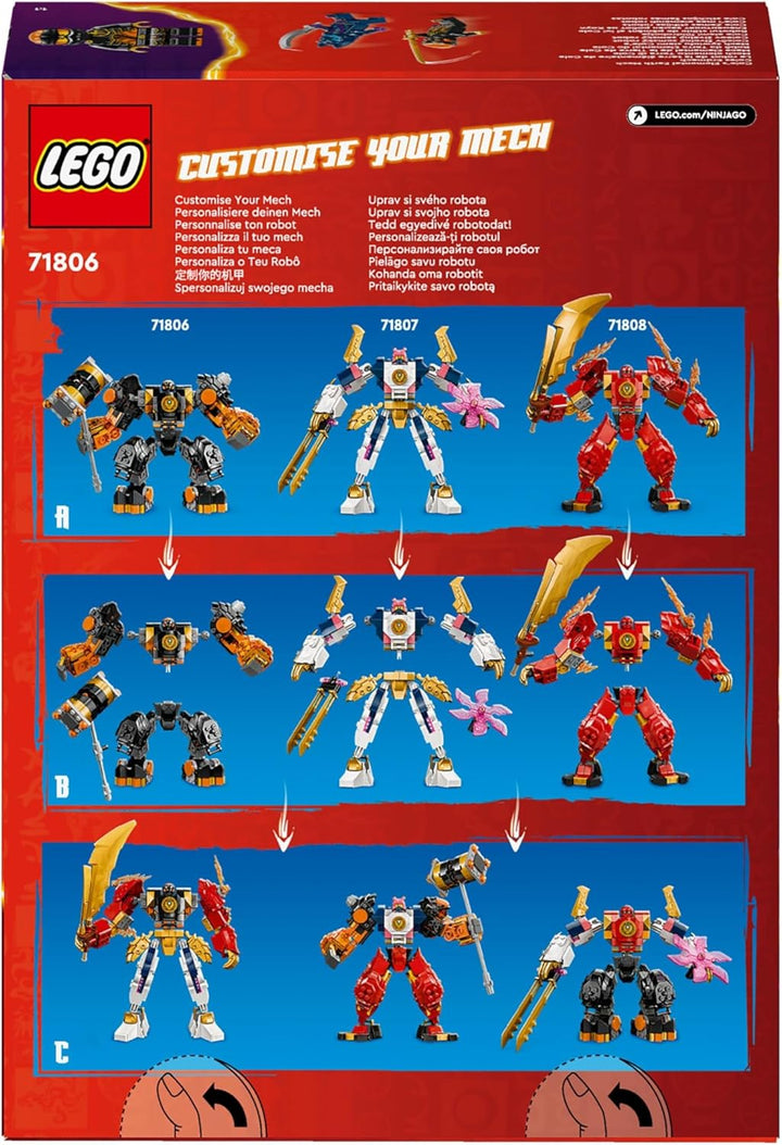 LEGO NINJAGO Coles Erdmech, Actionfiguren-Spielzeug mit veränderbarem Mech, Ninja-Set mit 2 Figuren