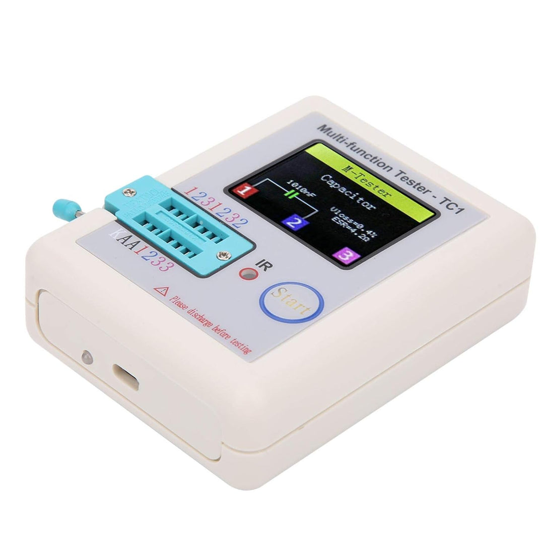 PUSOKEI Multifunktionstransistortester, selbstkalibrierender Diodentester LCR-TC1 mit 3,5-Zoll-TFT-B