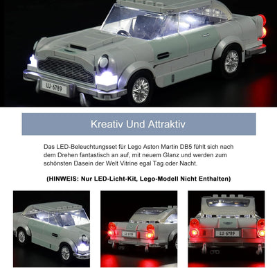 Led Licht Set für Lego Speed Champions 007 Aston Martin DB5, Led Beleuchtungs Set für Lego 76911, Kr