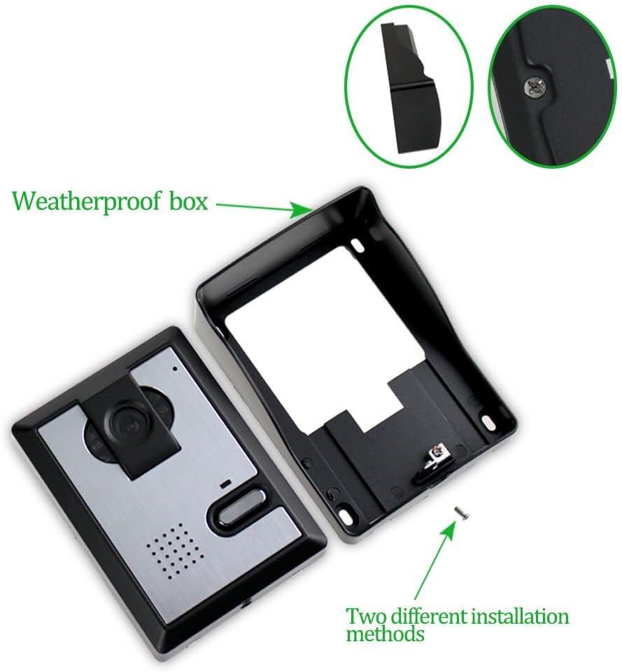 7 Zoll wasserdichte Video Gegensprechanlage verdrahtete Video Türsprechanlage Intercom Digital HD Mo