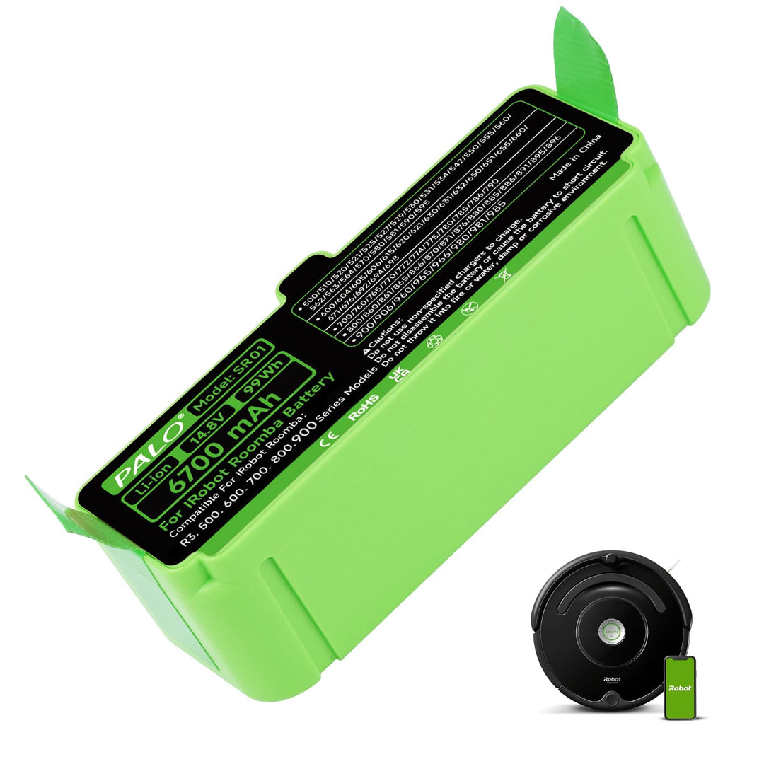 6700mAh Akku für IRobot Roomba 900/800/700/600/500 Series - Lithium Akku Kompatibel Roomba 980 960 9