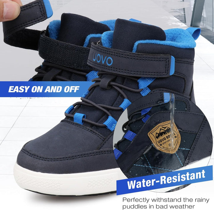 UOVO Winterschuhe Jungen Turnschuhe Unisex-Kinder Warm Gefüttert Sneaker Outdoor Winterstiefel rutsc