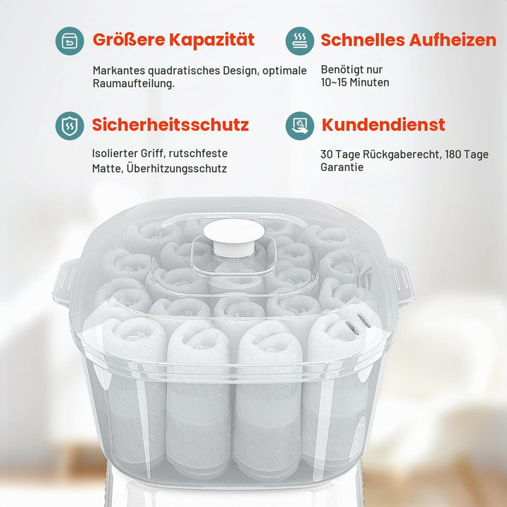 Handtuchwärmer mit Schnellheizung, heisser Handtuchwärmer für 12 Gesichtshandtücher, automatischer A