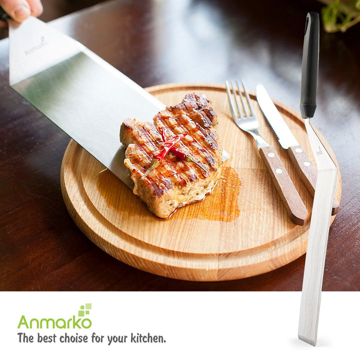 Exklusives Grillwender Set aus hochwertigem Edelstahl - BBQ Grillset in erstklassiger Qualität für H