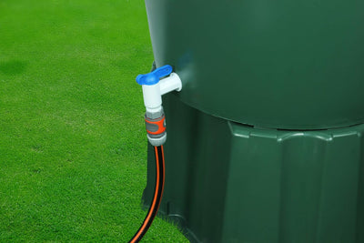 GASMIS Auslaufhahn für Regentonne, Kunststoff Ersatz-Hahn, Wasserhahn für Regenwassertonne, Regenfas
