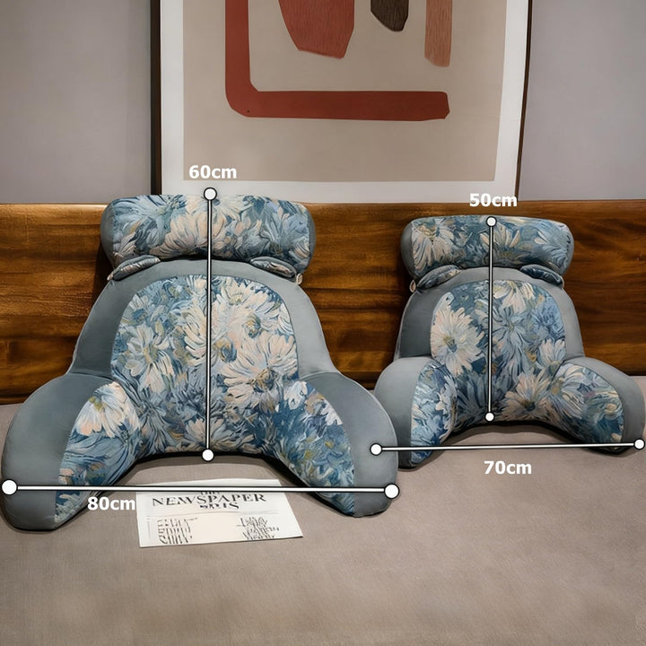 Rückenkissen für Bett und Sofa mit Armlehnen Ergonomisches Lesekissen Erwachsene Atmungsaktives Lese