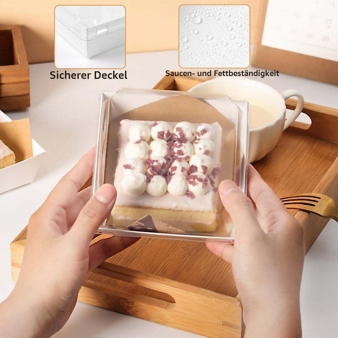 Kuchenschachtel,kuchenbox pappe,Bietet Platz für Kuchen, Macarons und Kekse,Muffin,Geeignet für Gebu