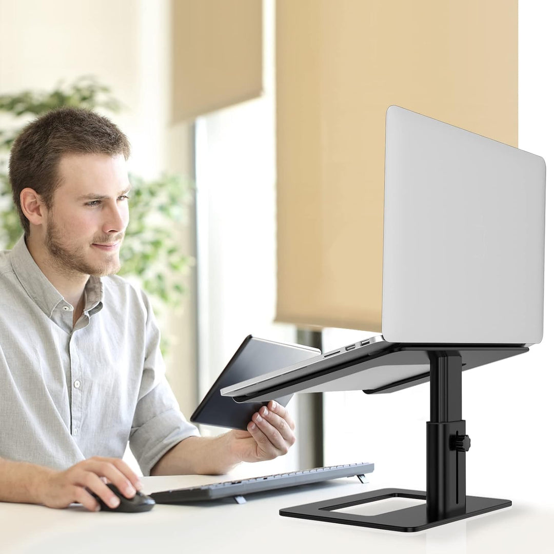 GOKEDA Laptop ständer, ergonomisch Verstellbarer Computerständer, Höhenhalter aus Aluminiumlegierung