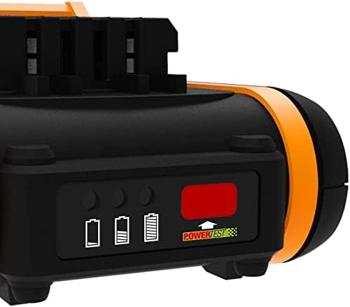 Worx 18V Akku(20V Max) 2.0Ah WA3551 mit Anzeige, PowerShare für Alle Worx Geräte –Ersatzakku Wiedera