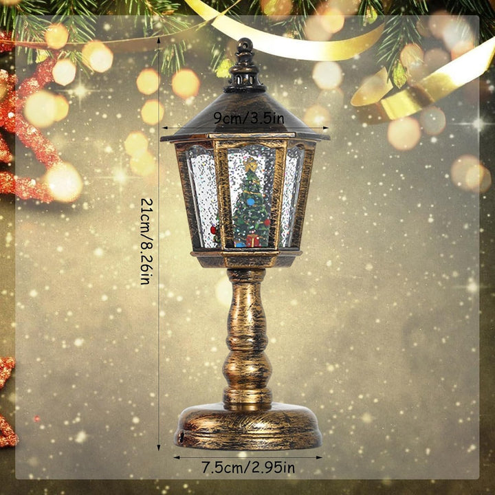 Weihnachtsdeko Laterne, Weihnachts Schneekugel Laterne mit Musik, Weihnachten Deko, Weihnachtslatern