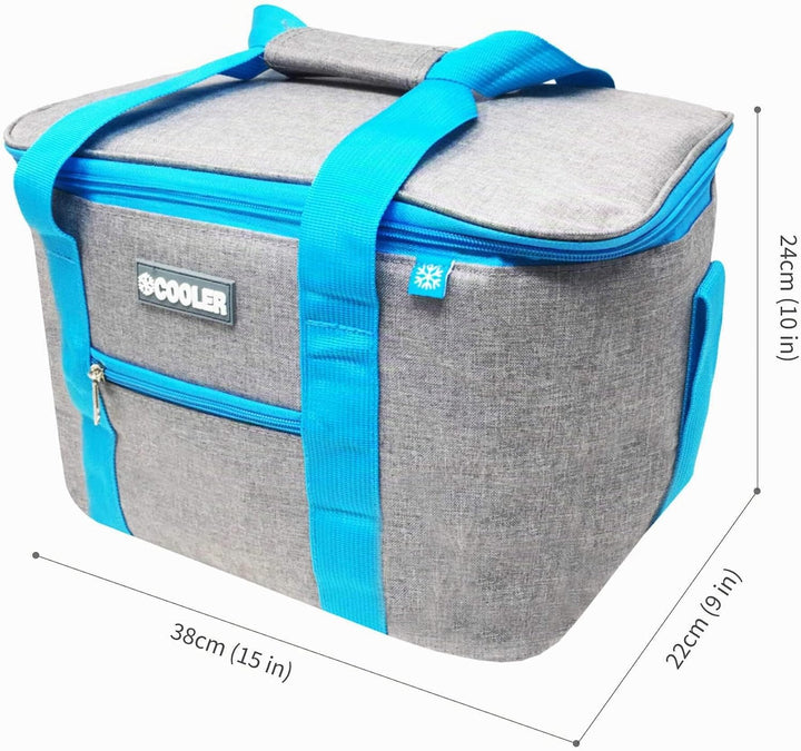 ToCi Kühltasche 14 Liter + 6 Kühlpacks – Isolierte Thermotasche für Picknick, Camping, Wandern &amp; Gri