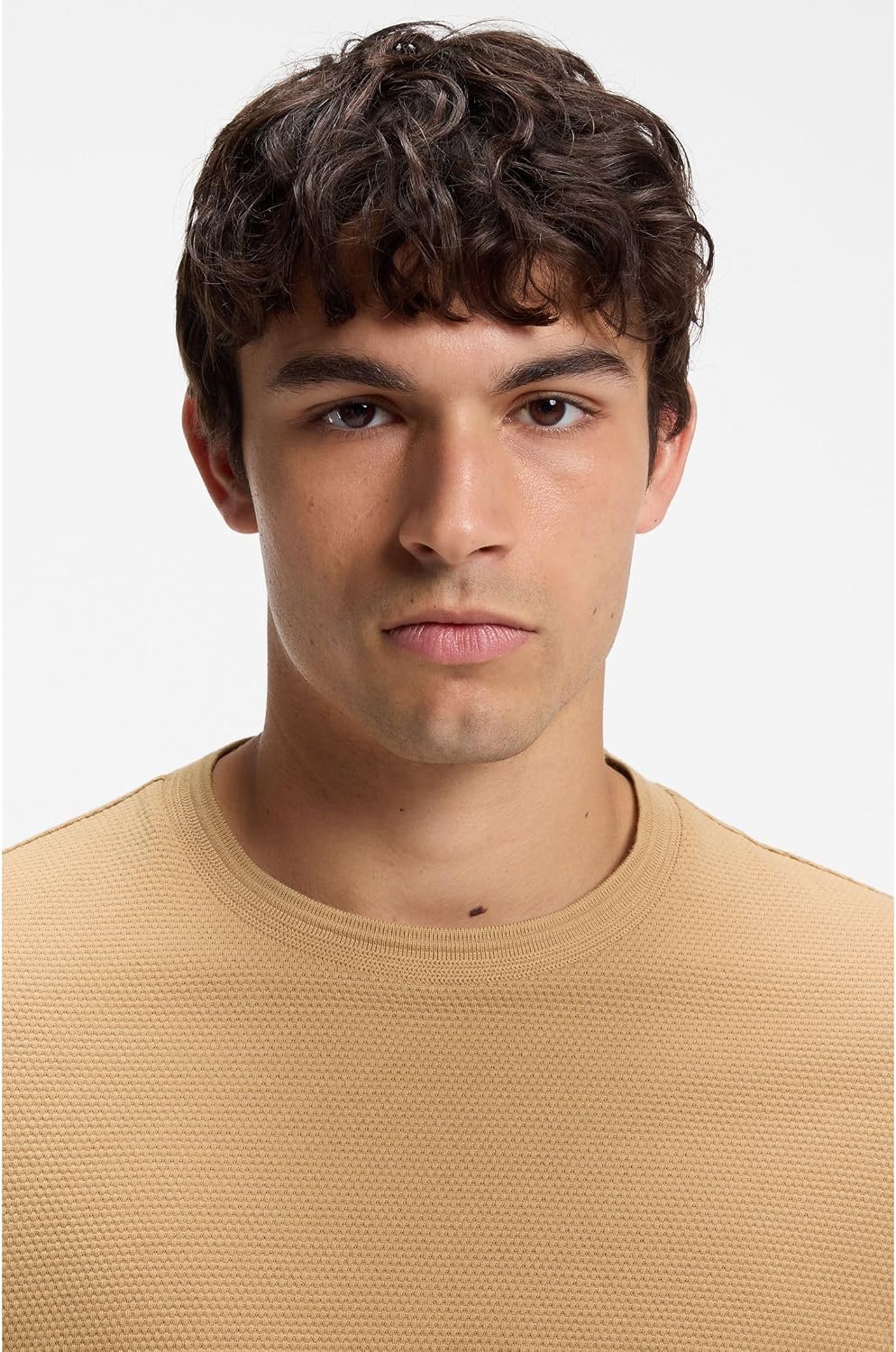 BOSS Herren Plain Short Sleeve Crewneck T-Shirt T-Shirt (1er Pack) XS Mittel Beige260, XS Mittel Bei