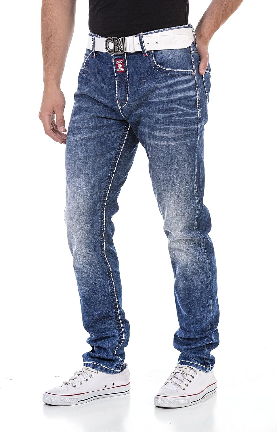 Cipo & Baxx Herren Regular Fit Jeanshose Denim Pants Jeans Hose 29W / 32L Cd704-b, 29W / 32L Cd704-b