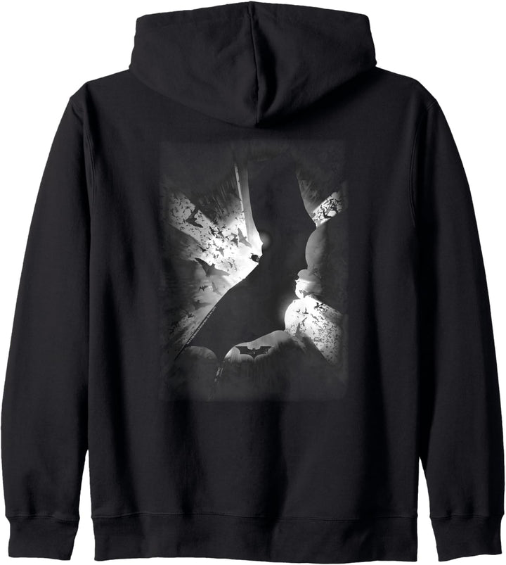 Batman Begins Black & White Poster Kapuzenjacke